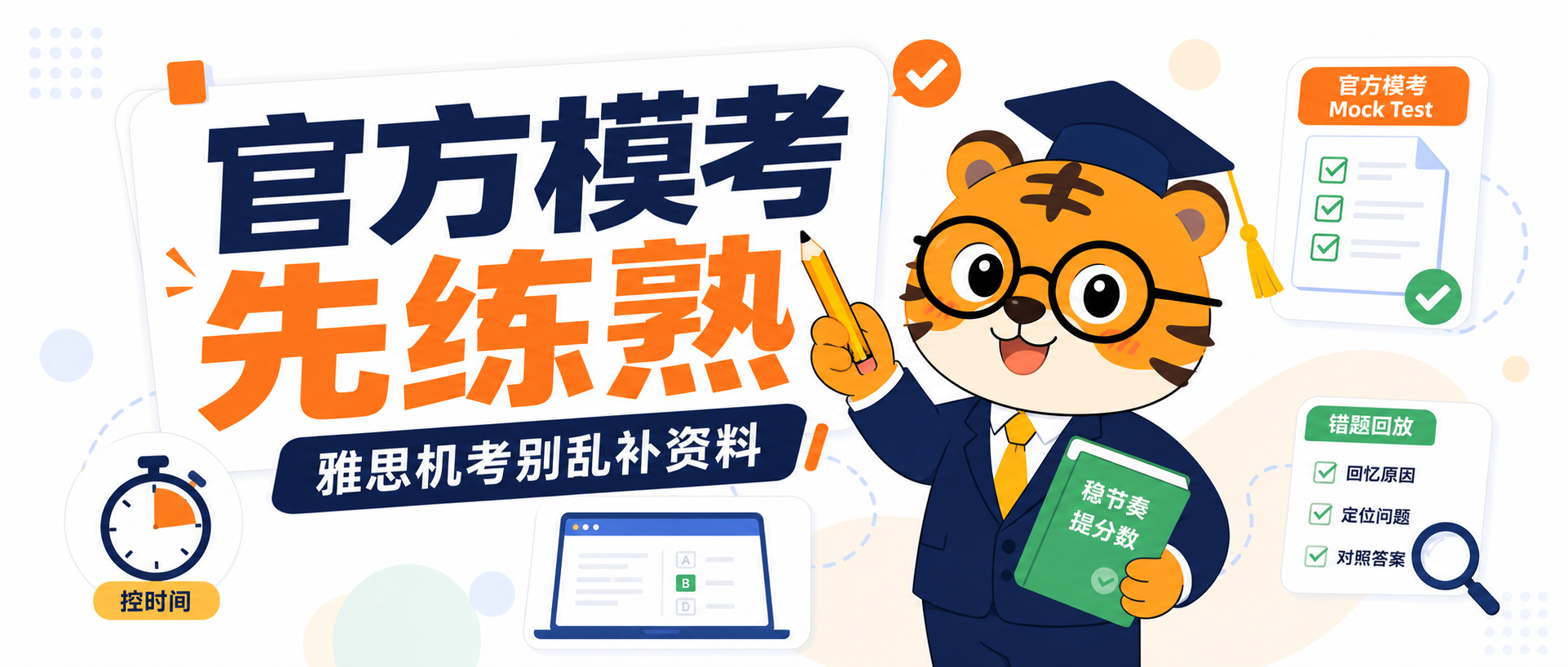 雅思机考前别乱补资料先把官方模考界面和错题回放节奏练顺再上场